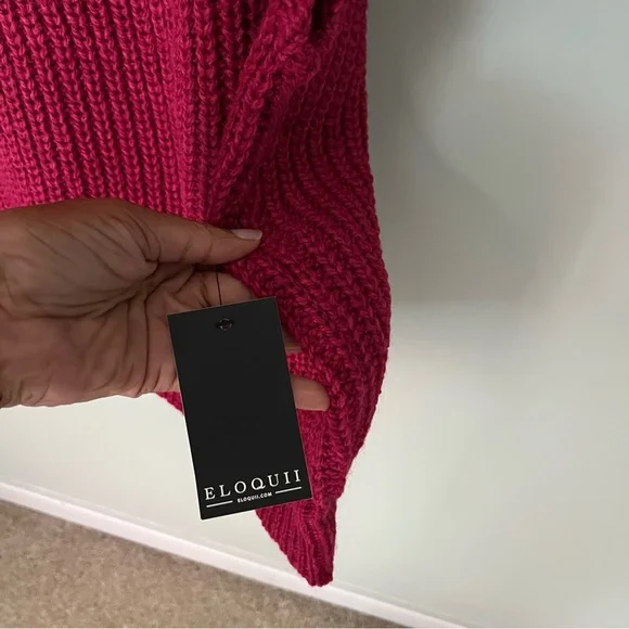 Eloquii Mock Neck Strong Shoulder Sweater NWT Size 18/20 - Picture 4 of 5